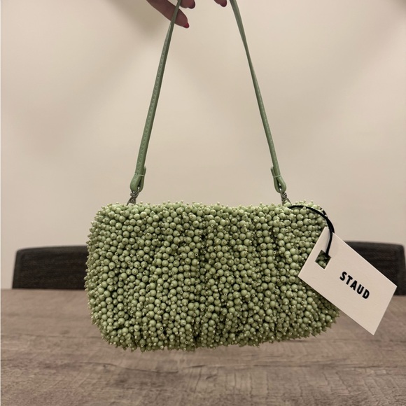 NEW WITH TAGS STAUD BEADED BEAN BAG - MATCHA - Picture 9 of 10